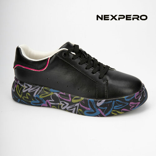 Кеды NexPero, полнота G, размер 38, черный кроссовки nexpero размер 38 черный
