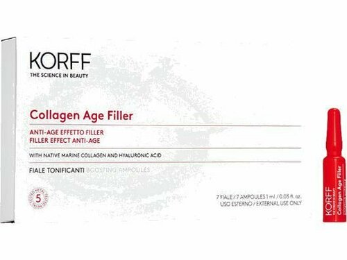 Омолаживающие ампулы для лица KORFF Collagen Age Filler EFFECT ANTI-AGE BOOSTING AMPOULES