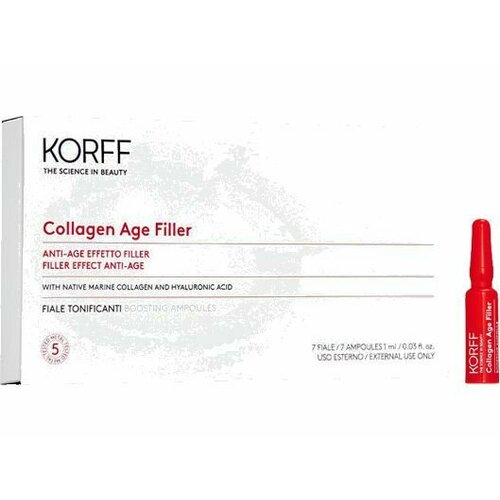 Омолаживающие ампулы для лица KORFF Collagen Age Filler EFFECT ANTI-AGE BOOSTING AMPOULES