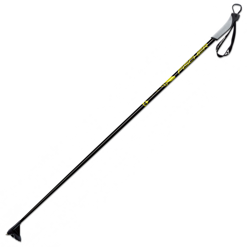 детские лыжные палки larsen universal 100 см черный серый Лыжные палки FISCHER (Z46419) Sprint (Алюминий) (черный/желтый) (125)
