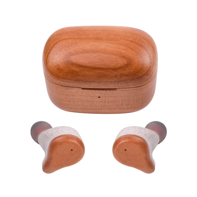 Беспроводные наушники WoodPods 2, вишня, дерево/переработанный АВС пластик