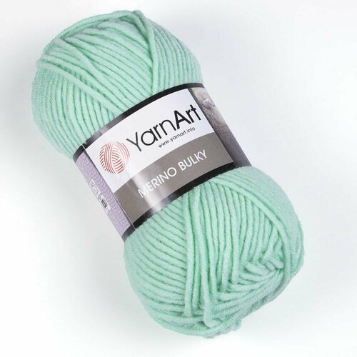 Пряжа Merino Bulky (YarnArt), мята - 841, 30% шерсть, 70% акрил, 5 мотков, 100 г, 100 м.