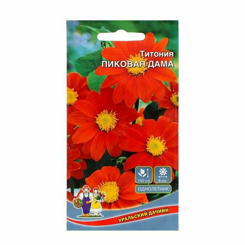 Семена Цветов Титония Пиковая Дама ,0 ,15 г , ( 1 упаковка ) семена цветов титония пиковая дама 0 15 г 3 шт