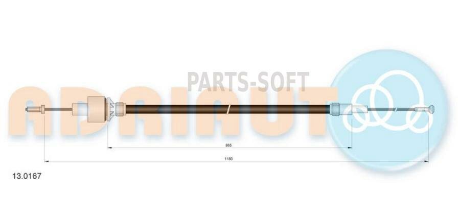 ADRIAUTO 130167 Трос сцепления FORD Sierra (87-) ADRIAUTO