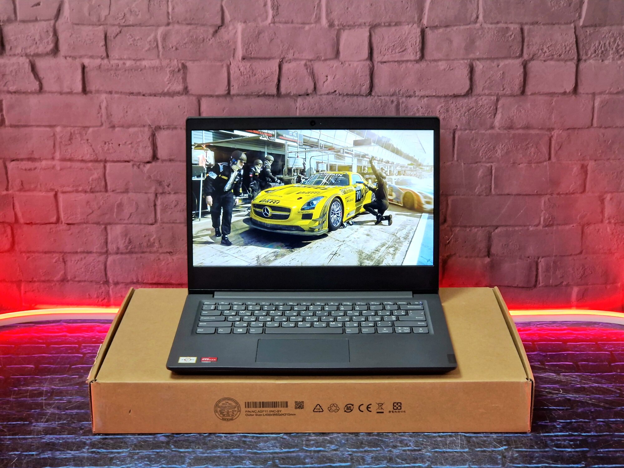 14" Ноутбук LENOVO V14-ADA, TNFilm FullHD, Athlon Gold 3150u 3.3 ГГц, DDR4 8 ГБ, SSD NVMe 128 ГБ, HDD 1 Тб, AMD Radeon RX Vega 3, Win10Home, Серый