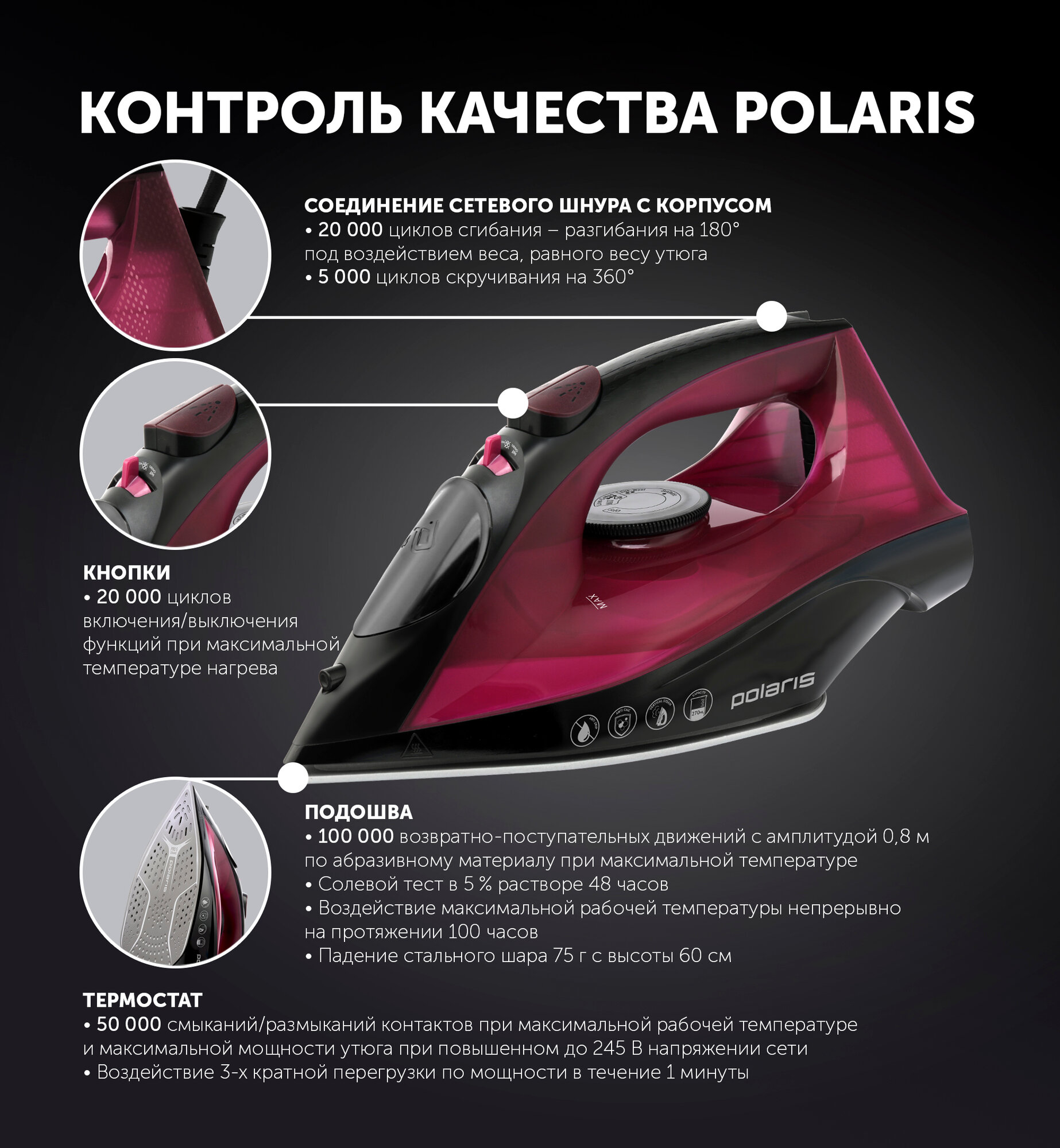 Утюг Polaris PIR 2430K Brilliant Collection - фото №6