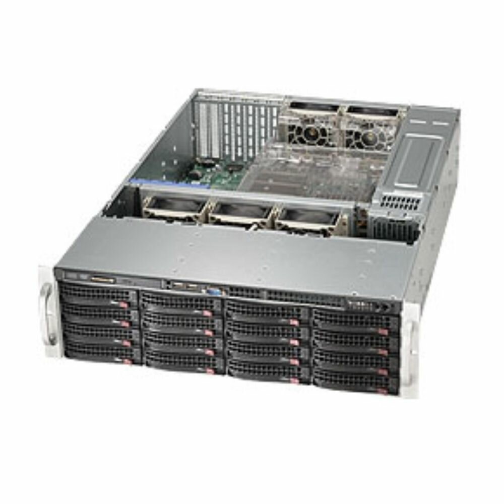 SuperMicro Корпус SuperMicro SuperMicro CSE-836BE1C-R1K23B Black 16xHotSwap SAS/SATA, WIO 1200W HS 3U RM (268900) CSE-836BE1C-R1K23B