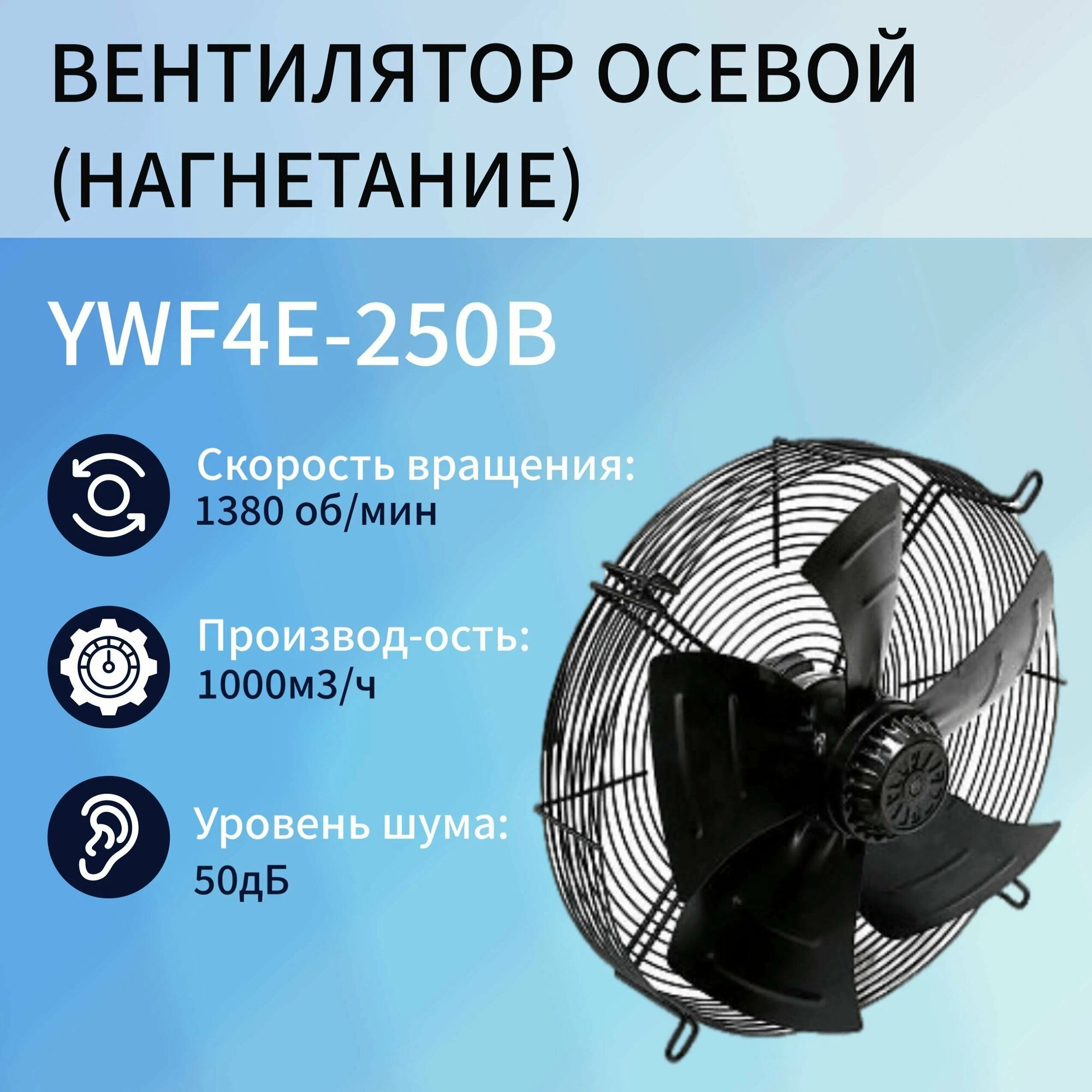 Вентилятор осевой YWF A4S 250 B нагнетание