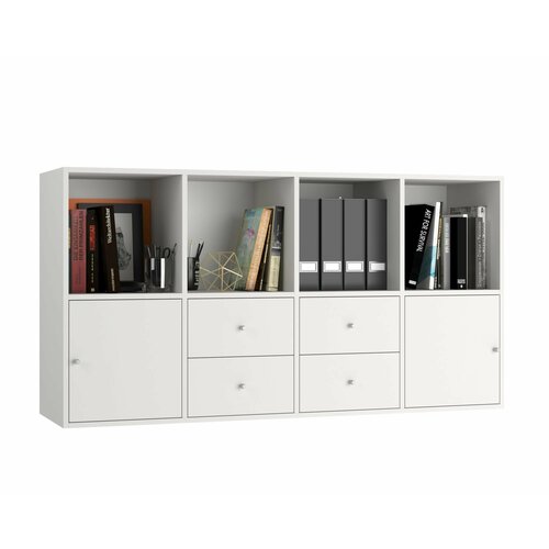 Стеллаж для книг Билли 23 147х77х39 белый 25393₽