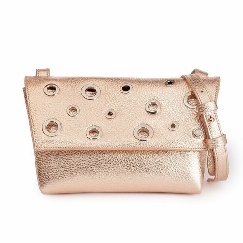 Сумка Roberta Gandolfi, фактура зернистая, розовый