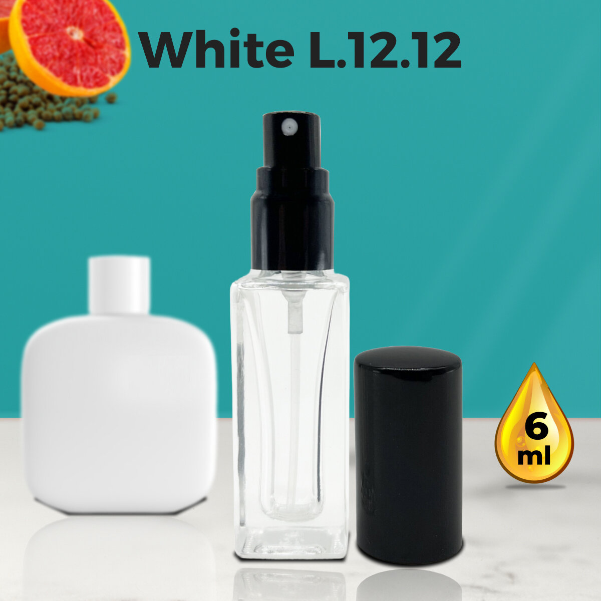 "White L.12.12" - Масляные духи мужские, 6 мл + подарок 1 мл другого аромата