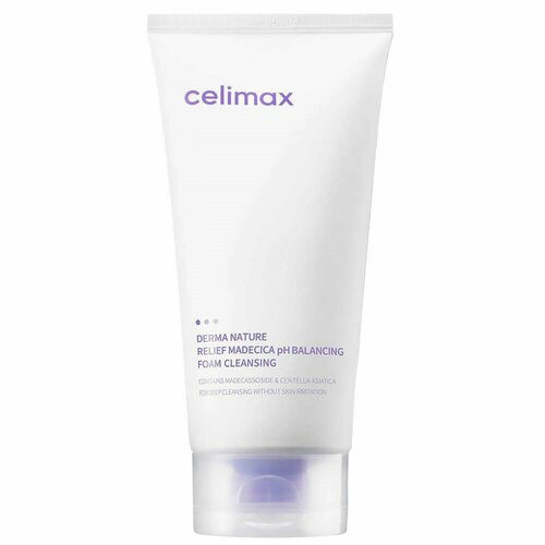 Celimax Слабокислотная очищающая пенка для умывания лица Derma Nature Relief Madecica pH Balancing Foam Cleansing 150 мл.