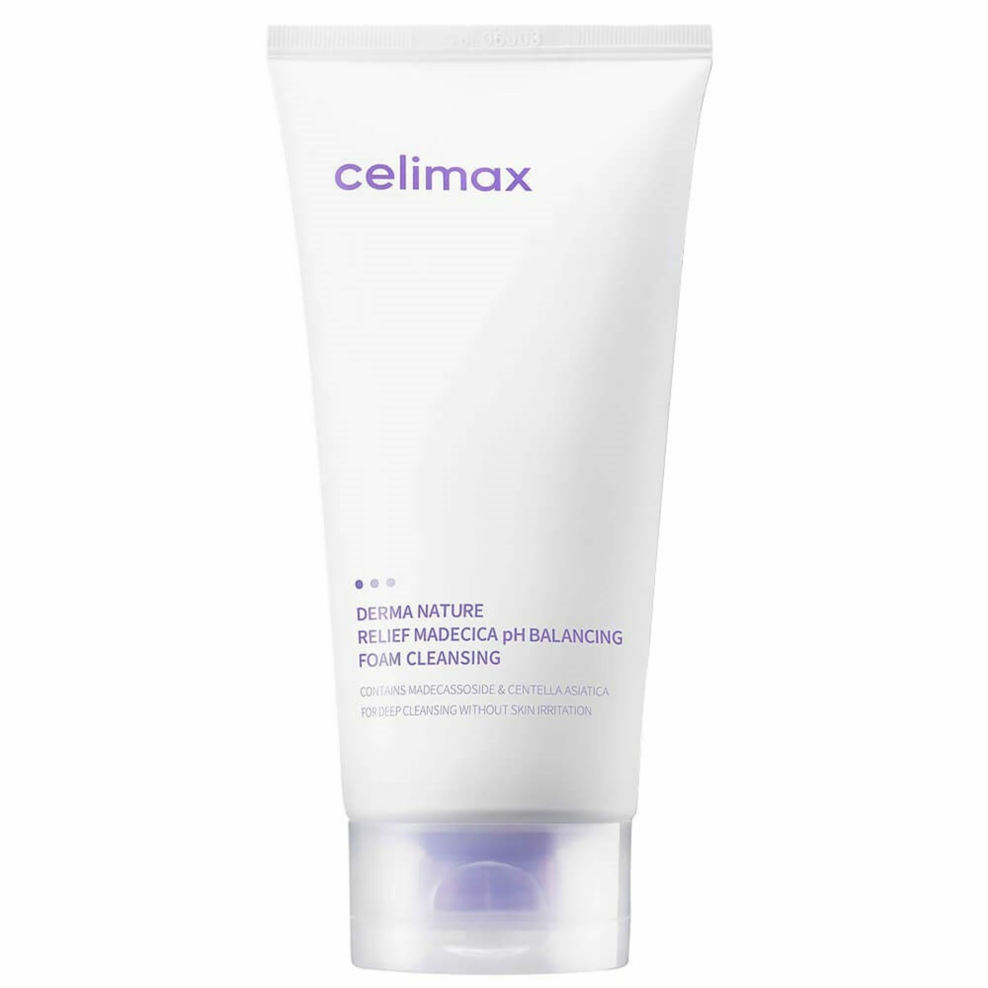 Celimax Слабокислотная очищающая пенка для умывания лица Derma Nature Relief Madecica pH Balancing Foam Cleansing 150 мл.