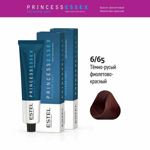 ESTEL PROFESSIONAL Крем-краска PRINCESS ESSEX для окрашивания волос 6/65, 60 мл 2 штуки