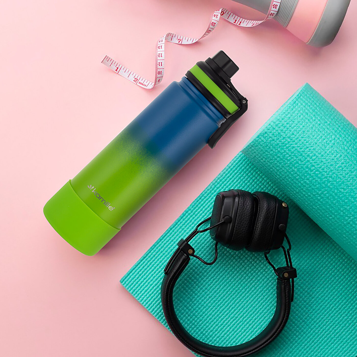 фото Термобутылка спортивная 720 мл. Kamille KM 2163 из нержавеющей стали (2163 / серый)