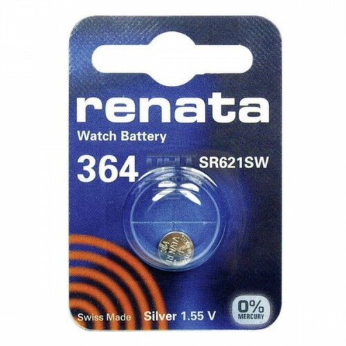 Элемент питания Renata 363/364 Silver Oxide 1.55V цена за 1 батарейку 10pcs lot 100% renata brand swiss 364 1 55v battery silver oxide 364 sr621sw watch batteries