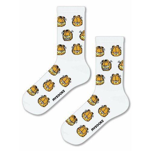 Носки MySocks, размер 36-43, белый блокнот гарфилд garfield 8