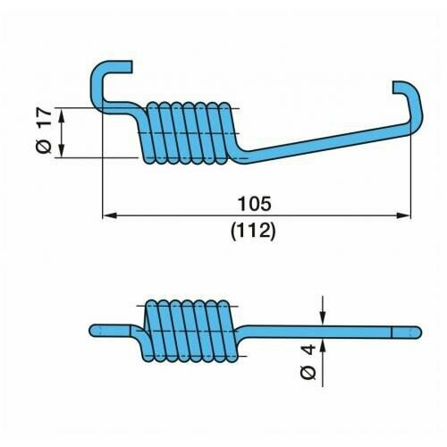 Пружина стяжная bpw 105224 Bpw 0339744060 360₽