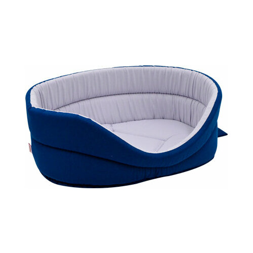 Зооэкспресс 757242 Лежанка поплин №4 темно-синяя 53*38*18см