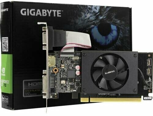 Видеокарта Gigabyte PCI-E GV-N710D3-2GL nVidia GeForce GT 710 2048Mb 64bit DDR3 954/1800 DVIx1/HDMIx