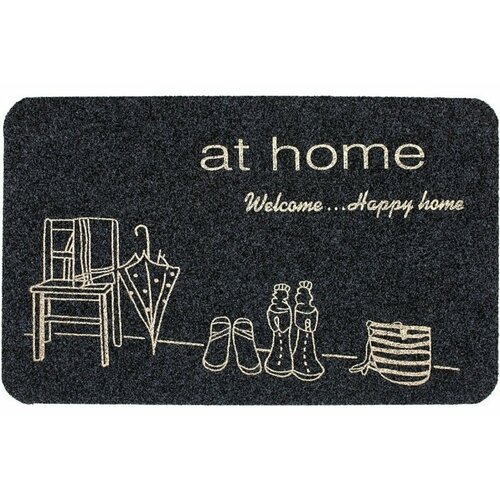 Коврик влаговпитывающий ComeForte «велюр» УЮТНЫЙ ДОМ 50х80см, черный