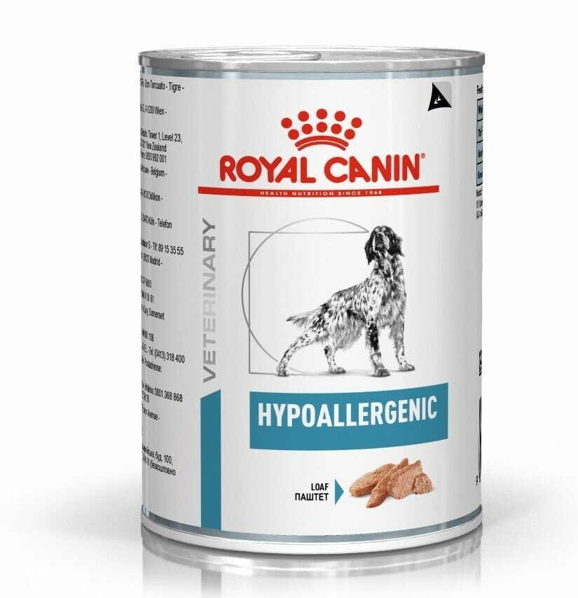 Royal Canin Hypoallergenic консервы для собак с пищевой аллергией (паштет) 400г