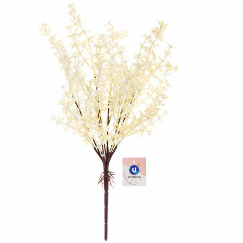 Искусственные цветы «Полевая трава» 40см цвет белый