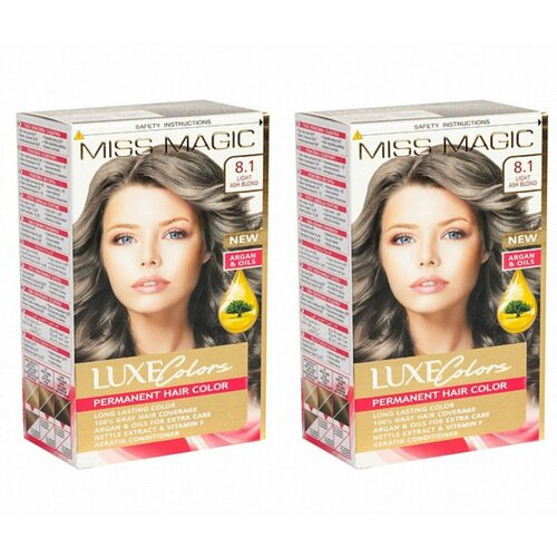 MISS MAGIC Краска для волос Luxe Colors тон 81 Светлый пепельно-русый 108 мл 2 штуки 881₽