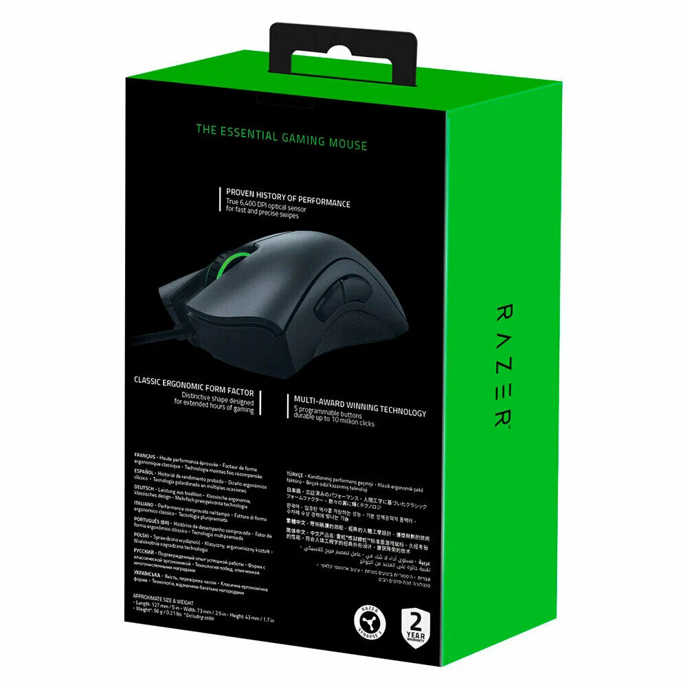 Мышь Razer DeathAdder Essential, черный (rz01-03850100-r3c1) - фото №13