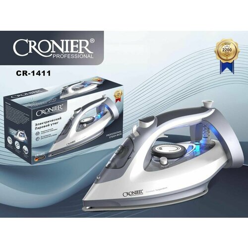 Мощный электрический паровой утюг для одежды с керамическим покрытием Серый 380000₽