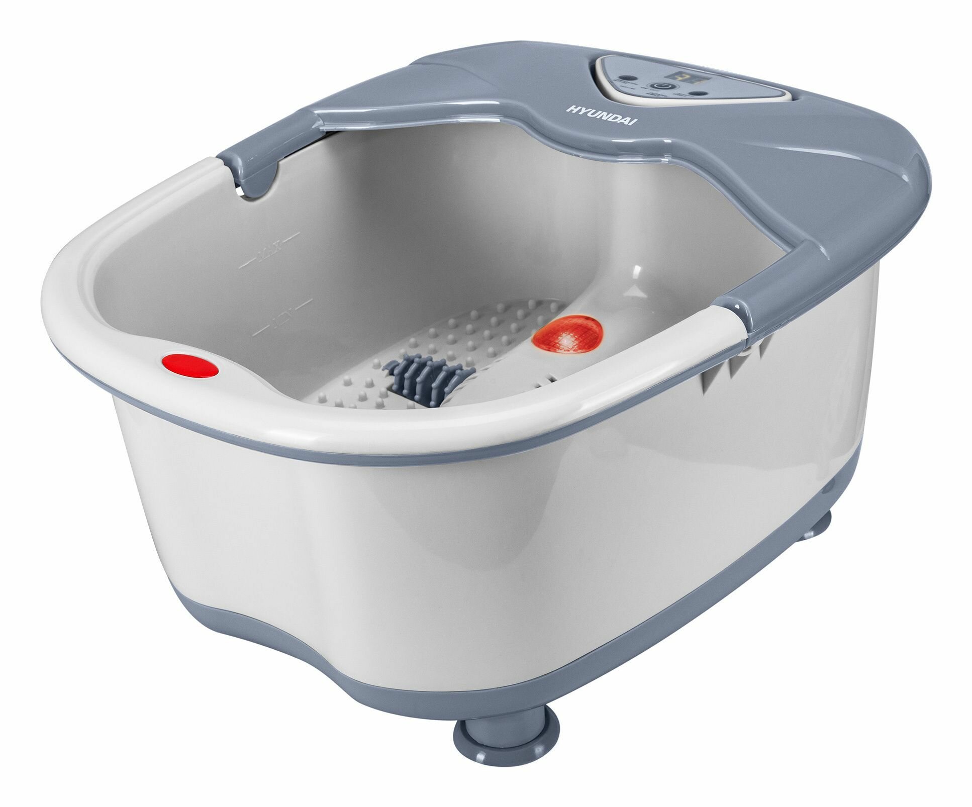Гидромассажная ванночка для ног Hyundai , белый, серый - фото №13
