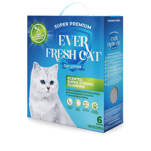 комкующийся наполнитель ever clean extra strong clumping scented 6 л Наполнитель Ever Fresh Cat комкующийся UN Scented Super Strong Clumping 6л