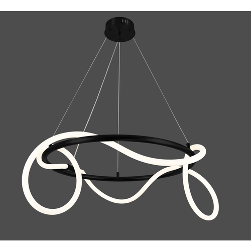 Люстра подвесная черная 2734600 BK D600H300 90W 3000-6500К с пультом 12100₽