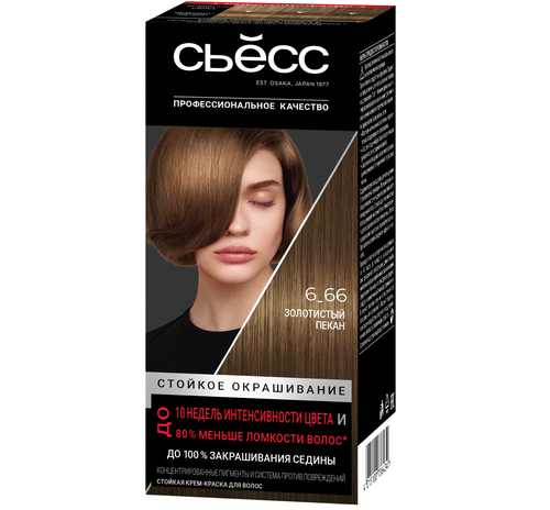 Сьосс / Syoss - Краска для волос Permanent Coloration 17-1052 Roasted Pecan 115 мл (тон 6-66)