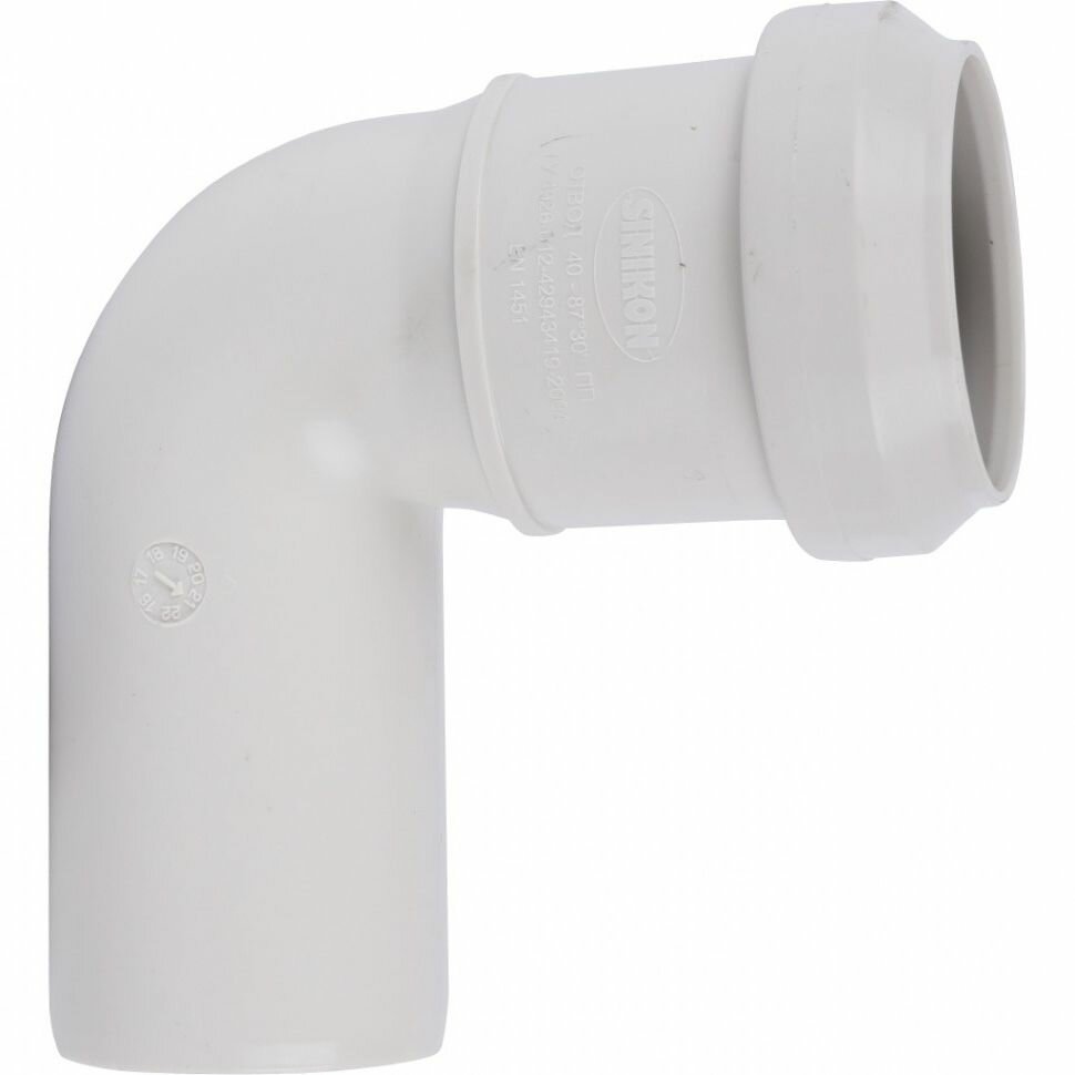 фото Отвод канализационный D40х87 SINIKON Comfort Plus