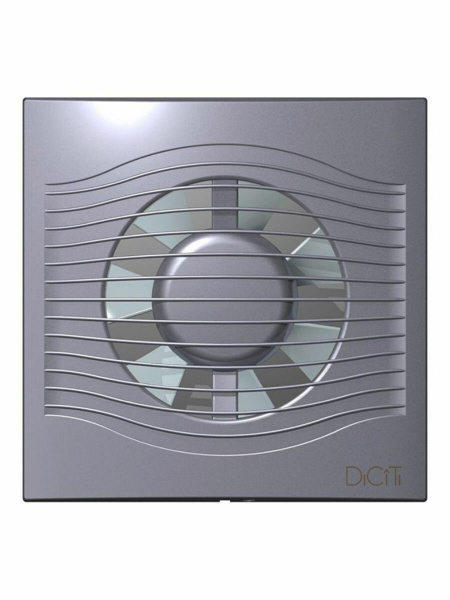 Вентилятор накладной DICITI SLIM-4C-dark-gray-metal, D100 мм обр. клапан