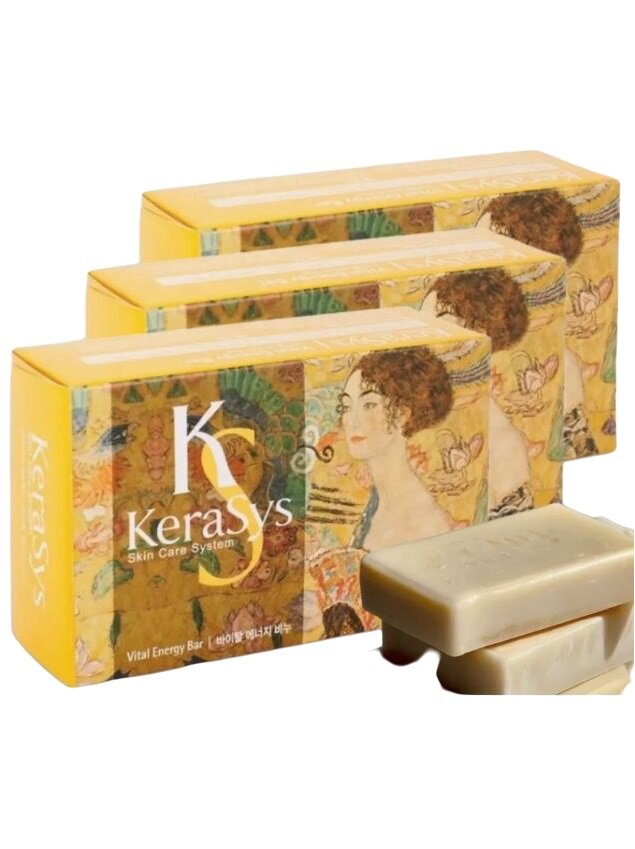 Мыло косметическое Kerasys Vital Energy Успокаивающее для нормальной кожи, набор 3 шт. по 100 г.