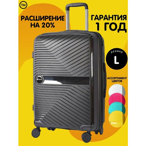 Чемодан FEELWAY, 90 л, размер L, черный чемодан feelway 127 л размер l черный