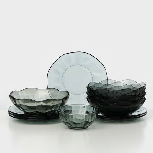 Ca del vetro Набор стеклянной посуды BLACK DIAMOND, 14 предметов