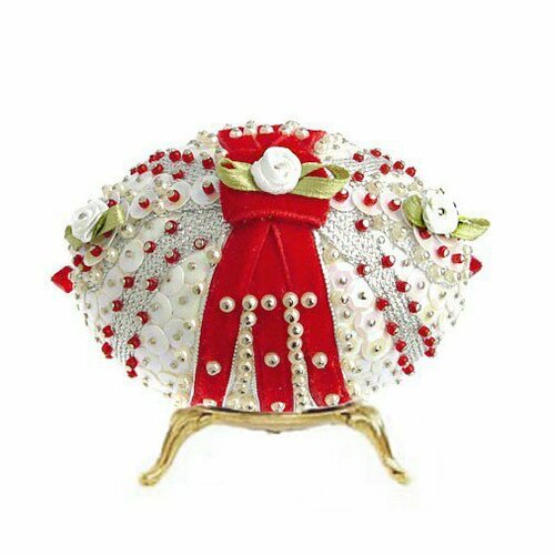 Декоративное яйцо Клубника со сливками FS-005