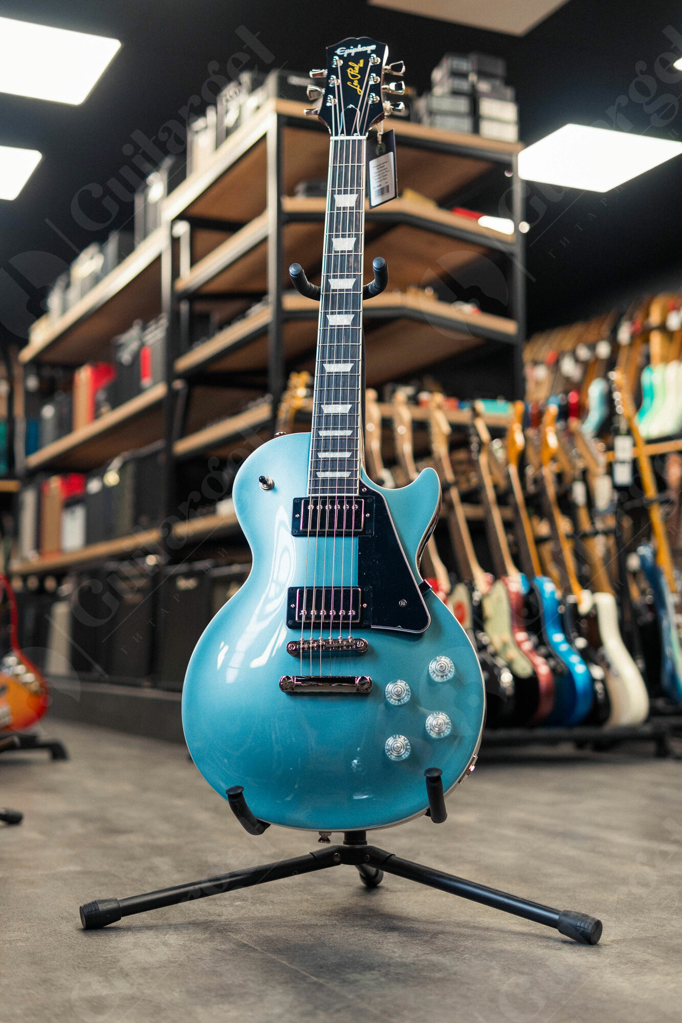 Электрогитара Epiphone Les Paul Modern Faded Pelham Blue