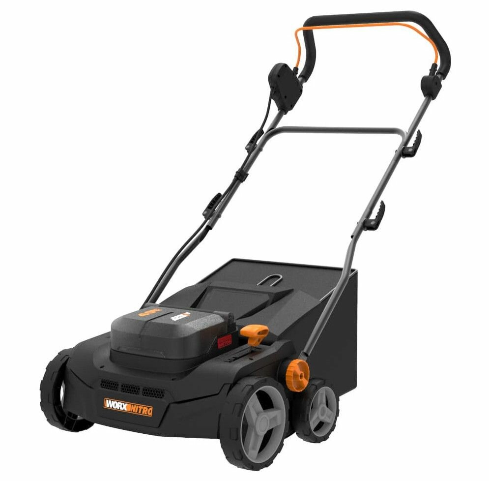 Аккумуляторный скарификатор-аэратор с бесщёточным мотором Worx Nitro WG855E.9, 40 В, ширина обработки 36 см, без АКБ и ЗУ - фотография № 1