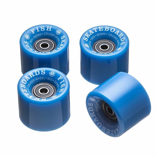Набор колес для скейтборда (пенни борда) 4 шт . Fish Skateboards синие