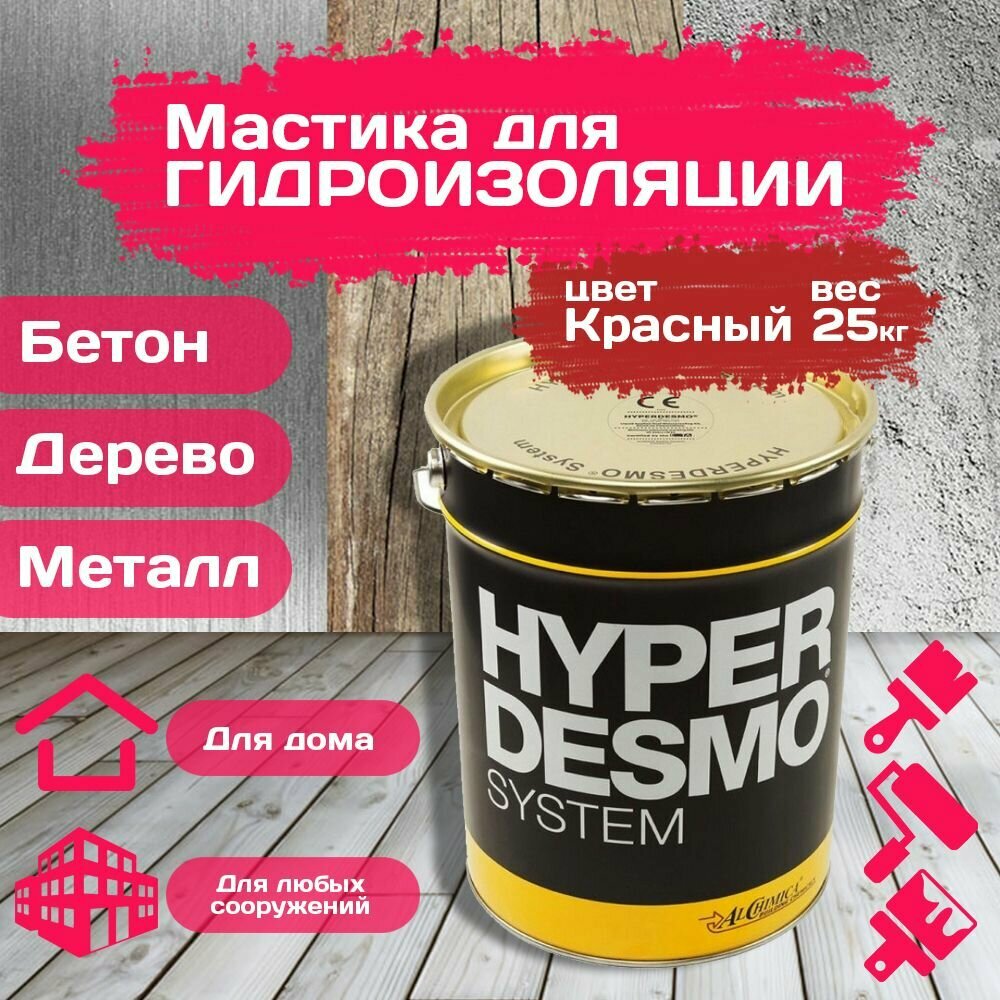 фото Мастика гидроизоляционная полиуретановая Гипердесмо (Hyperdesmo) Professional (25 кг)
