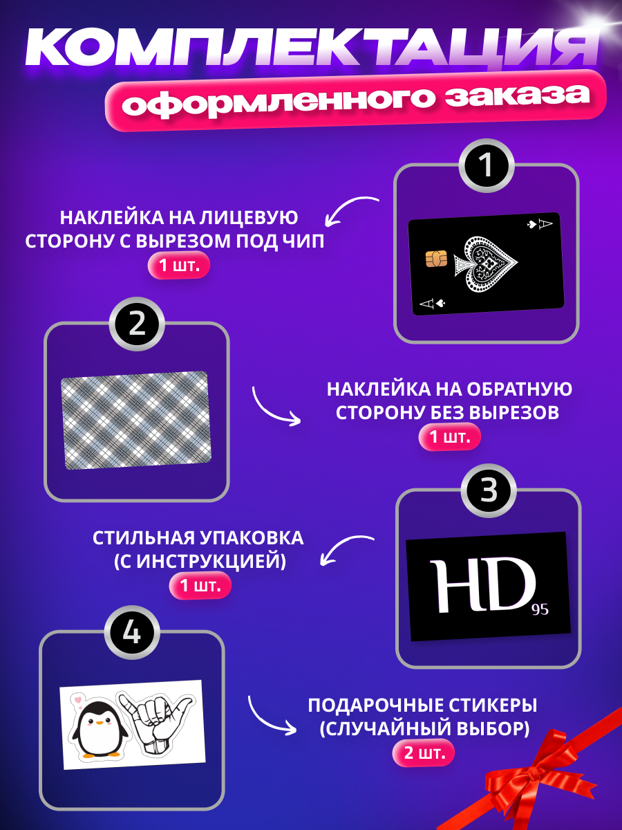Наклейка на банковскую карту Туз игральная карта двусторонняя (на обе стороны) с вырезом под чип — фото 1