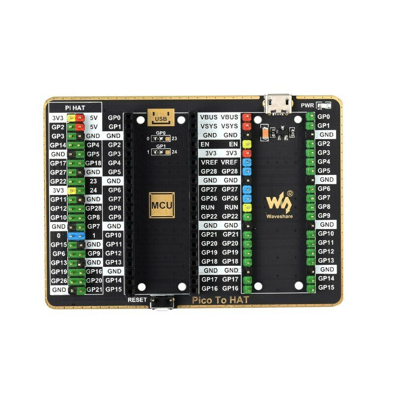 Расширитель GPIO Waveshare, для Raspberry Pi, двойной, черный