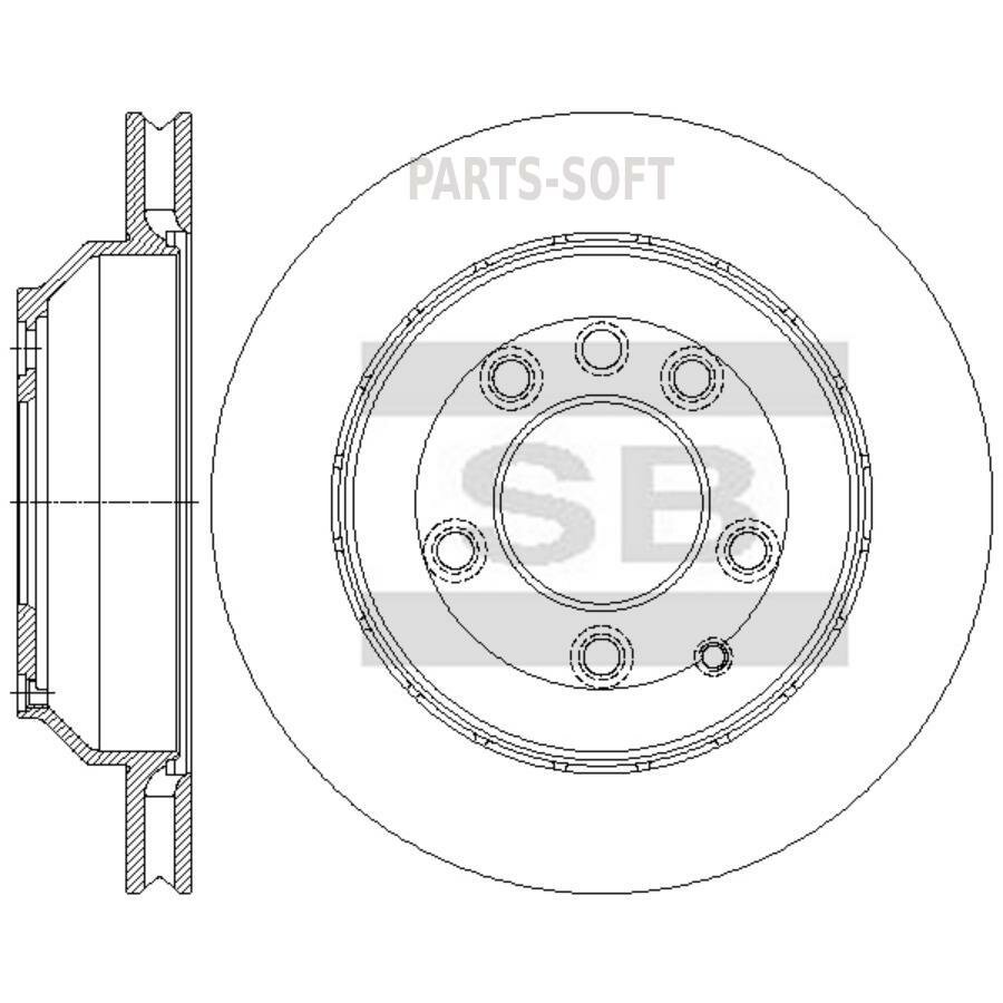 SANGSIN BRAKE SD5450 Диск тормозной AUDI Q7/VW TOUAREG/PORSCHE CAYENNE задний вент.