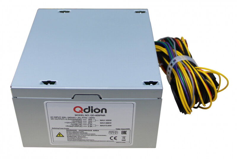 FSP 400W ATX Q-Dion QD-400-PNR { 400W 120mm 3xSATA 1xPCI-E nonPFC}