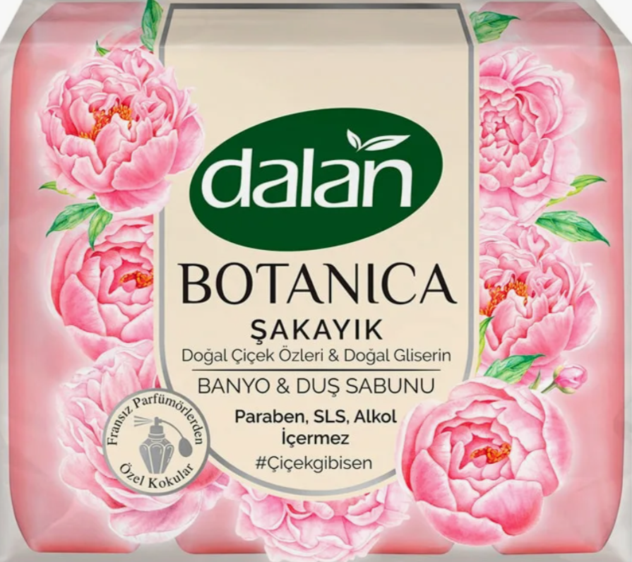 Botanica Парфюмированное мыло "Пион" косметическое, твердое, турецкое 4*150 г 600 г
