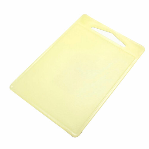Доска разделочная 37524505 см пластик врезная ручка цвет желтый Baizheng 633₽